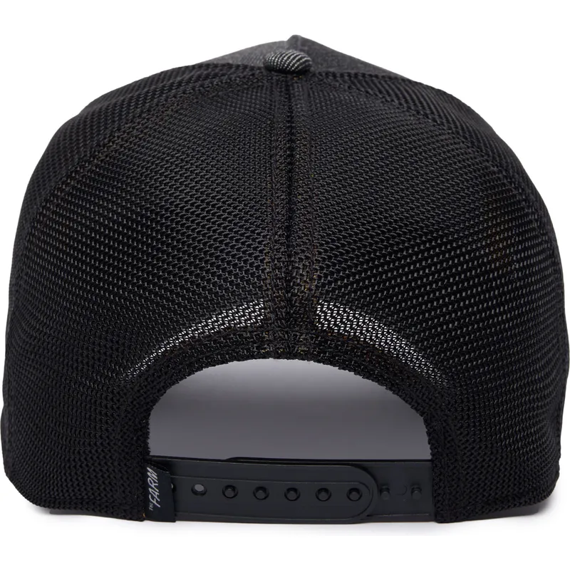 czapka-trucker-czarna-kogut-silky-cock-the-farm-silky-roots-goorin-bros