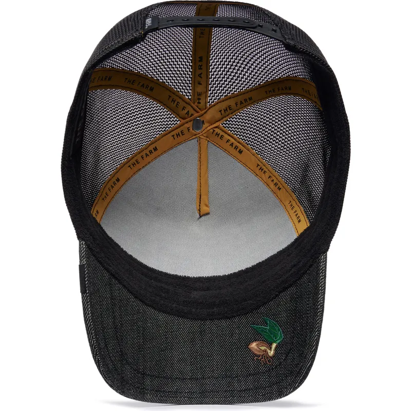 kepure-islenkta-vilkikas-juoda-snapback-gallo-silky-cock-the-farm-silky-roots-the-farm-de-goorin-bros