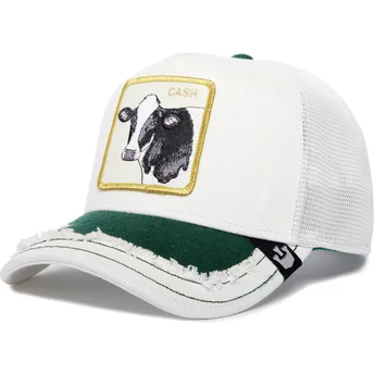 Czapka trucker biała krowa Cash Silky Cow The Farm Silky Roots Goorin Bros.