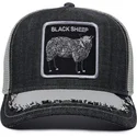czapka-trucker-czarna-i-szara-owca-silky-sheep-the-farm-silky-roots-goorin-bros