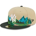 czapka-z-daszkiem-plaska-brazowo-zielona-dopasowana-59fifty-team-landscape-new-york-yankees-mlb-od-new-era