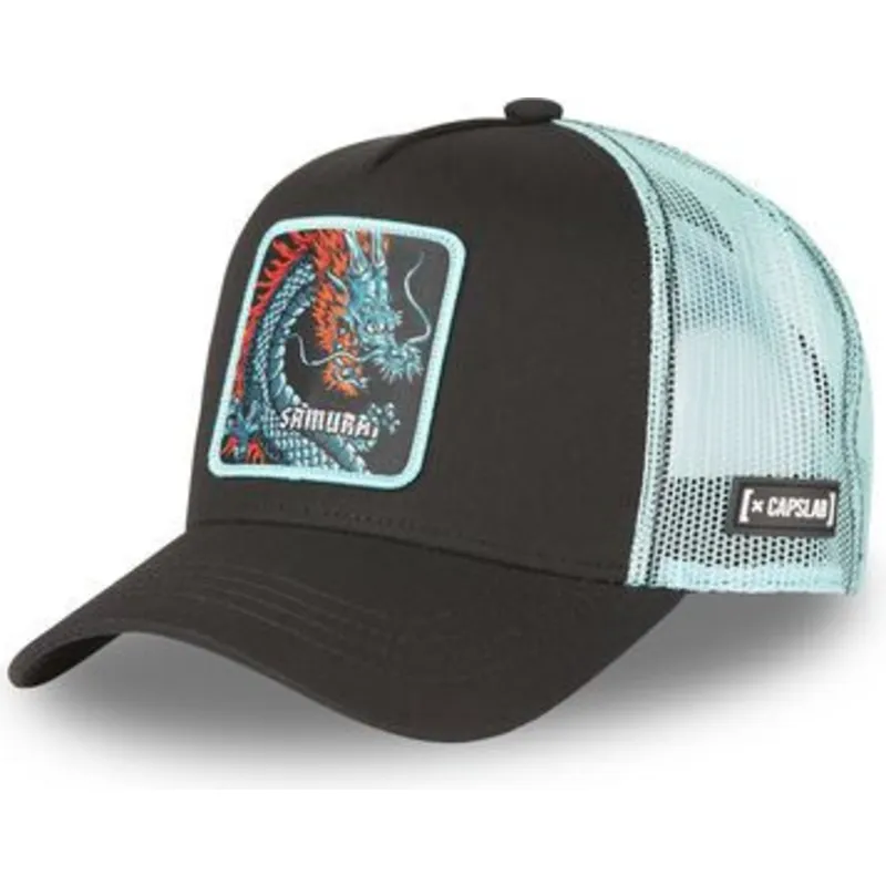 czapka-trucker-czarno-niebieska-smok-samuraj-dra2-beasts-od-capslab