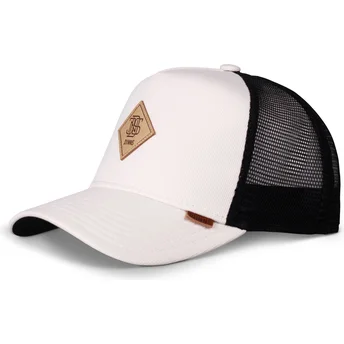 Czapka trucker biało-czarna HFT Cotton Knit od Djinns