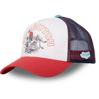 Czapka trucker biała i czerwona SURF01 od Von Dutch.
