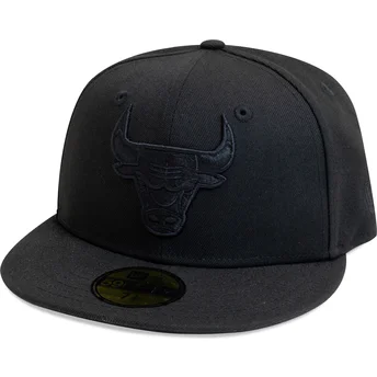 Czarna dopasowana czapka z daszkiem z czarnym logo 59FIFTY Essential Chicago Bulls NBA New Era