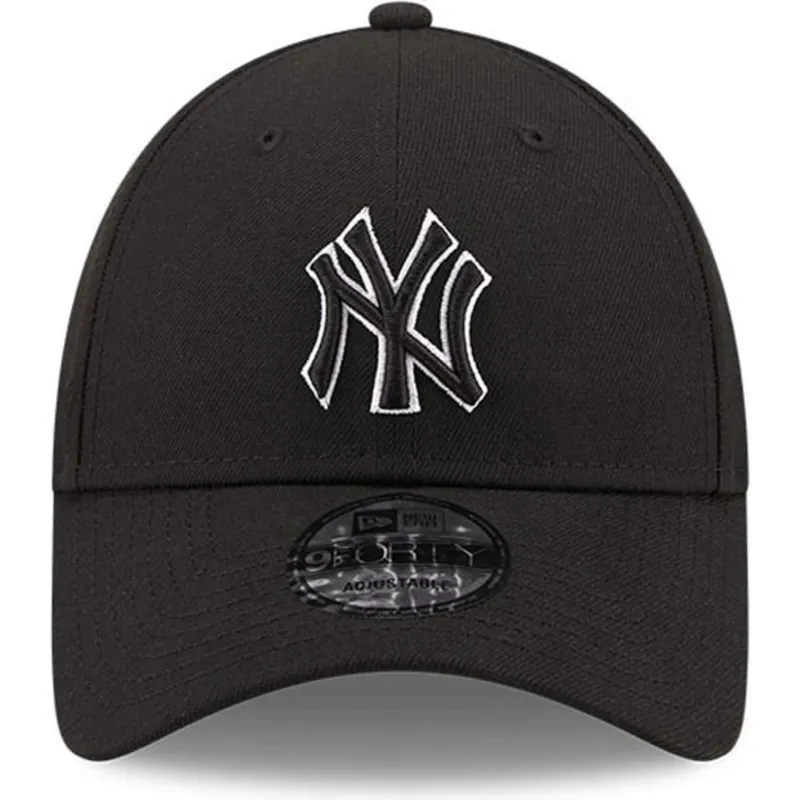 kepure-islenkta-juoda-reguliuojama-juostele-9forty-pop-outline-new-york-yankees-mlb-new-era