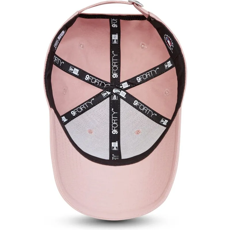 rozowa-regulowana-czapka-z-zakrzywionym-daszkiem-z-rozowym-logo-9forty-league-essential-new-york-yankees-mlb-new-era