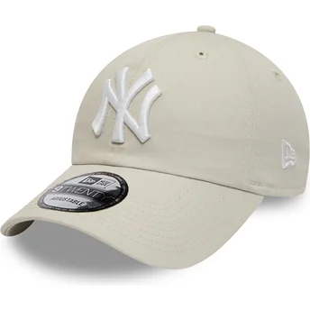 Beżowa regulowana czapka z zakrzywionym daszkiem 9TWENTY League Essential New York Yankees MLB New Era