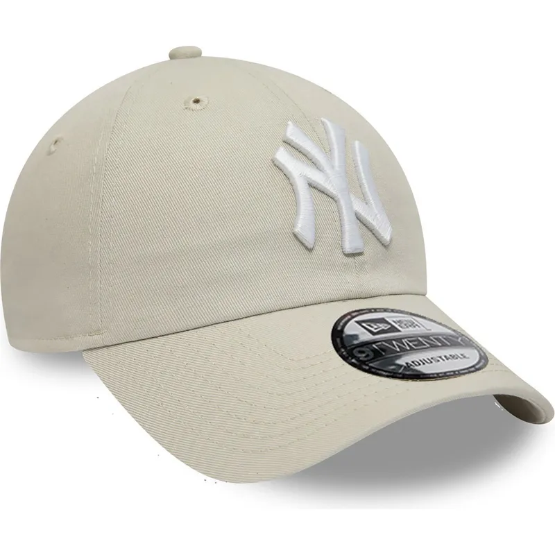cap-islenkta-beige-adjustable-strap-9twenty-league-essential-new-york-yankees-mlb-new-era