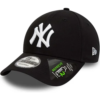 Cap išlenkta black adjustable strap 9FORTY REPREVE League Essential New York Yankees MLB New Era