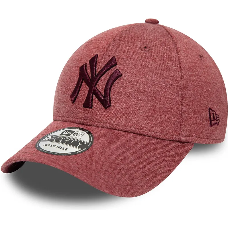kepure-islenkta-raudona-reguliuojamas-9forty-jersey-essential-new-york-yankees-mlb-new-era
