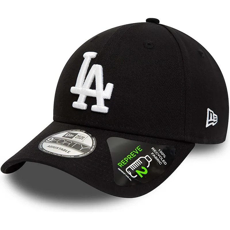 czarna-regulowana-czapka-z-zakrzywionym-daszkiem-9forty-repreve-league-essential-los-angeles-dodgers-mlb-new-era
