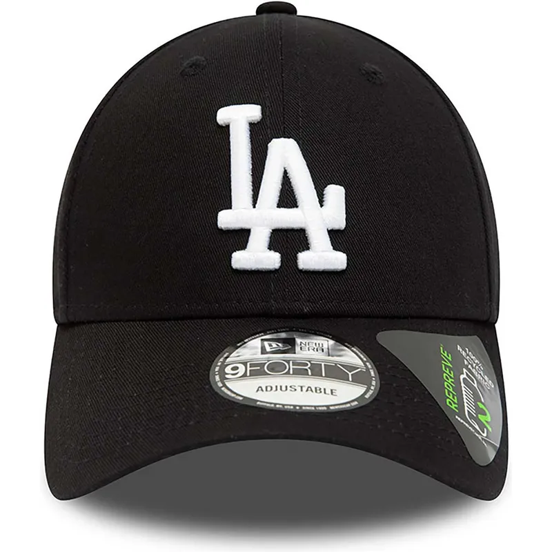 czarna-regulowana-czapka-z-zakrzywionym-daszkiem-9forty-repreve-league-essential-los-angeles-dodgers-mlb-new-era