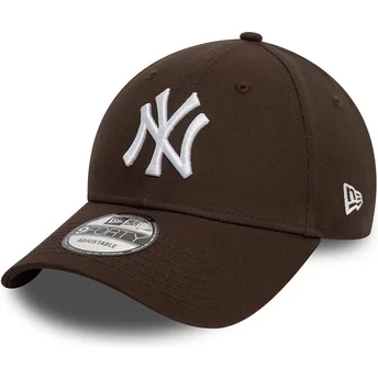 Kepurė išlenkta ruda reguliuojama juostelė 9FORTY League Essential New York Yankees MLB New Era