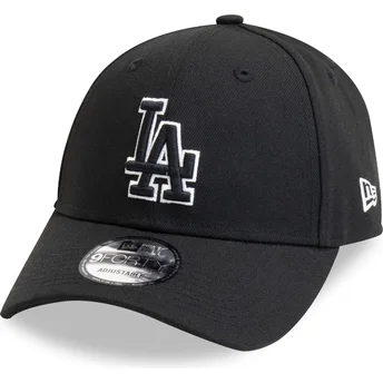 Czarna zakrzywiona czapka regulowana 9FORTY Pop Outline Los Angeles Dodgers MLB od New Era