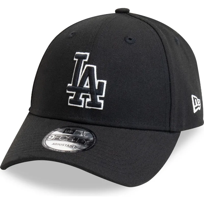 kepure-islenkta-juoda-reguliuojamas-9forty-pop-outline-los-angeles-dodgers-mlb-new-era