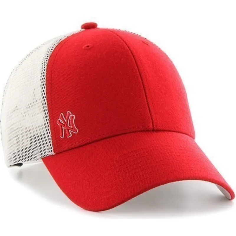kepure-islenkta-raudona-snapback-new-york-yankees-mlb-47-brand