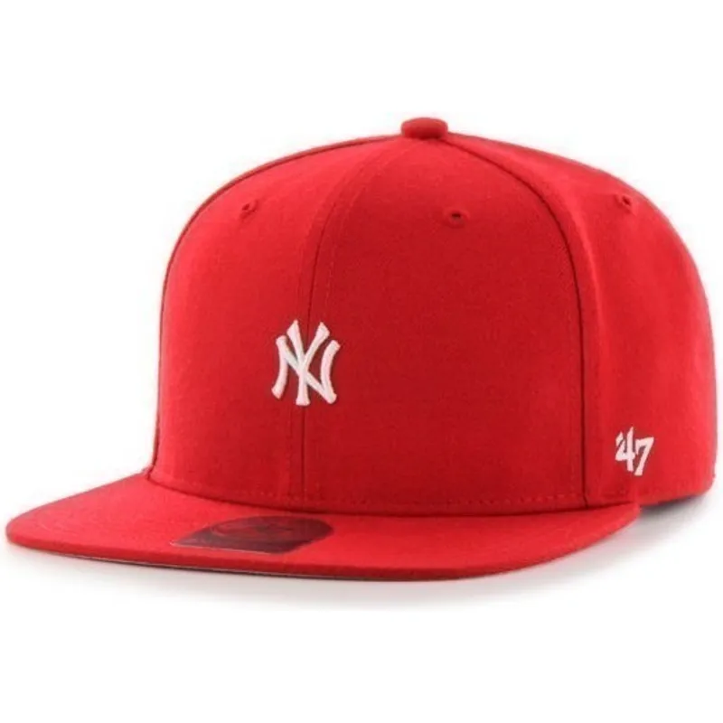 kepure-plokscia-raudona-snapback-new-york-yankees-mlb-47-brand