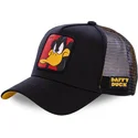 kepure-islenkta-juoda-snapback-vaikams-kiddaf1-daffy-duck-looney-tunes-capslab