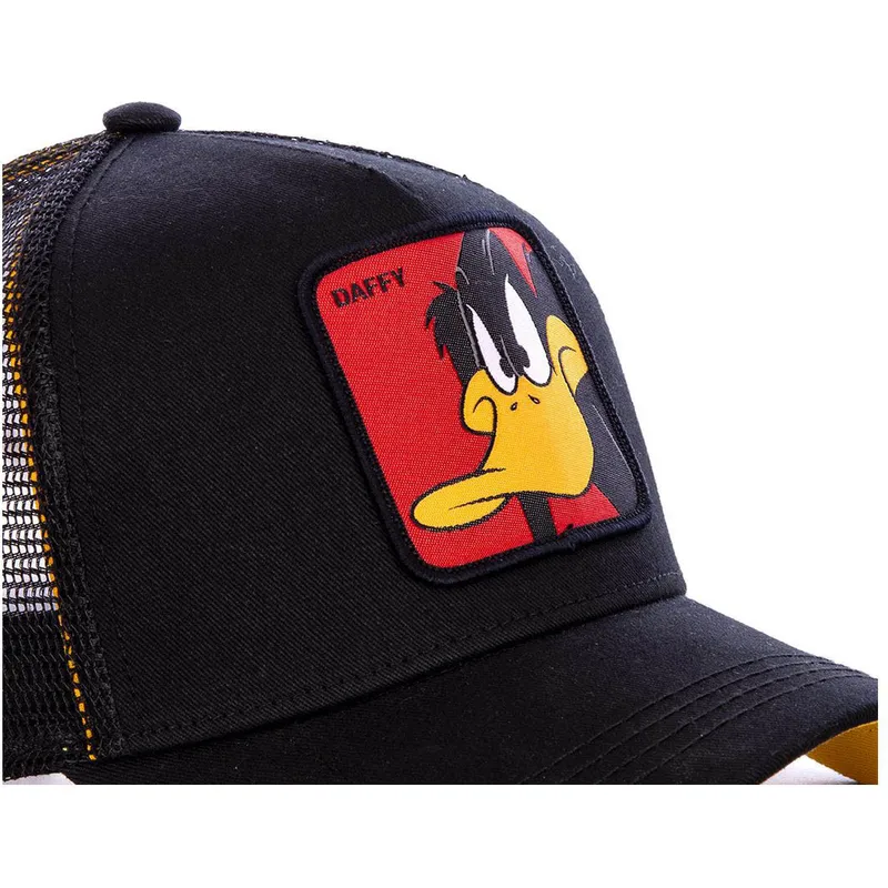 kepure-islenkta-juoda-snapback-vaikams-kiddaf1-daffy-duck-looney-tunes-capslab kepure-islenkta-juoda-snapback-vaikams-kiddaf1-daffy-duck-looney-tunes-capslab
