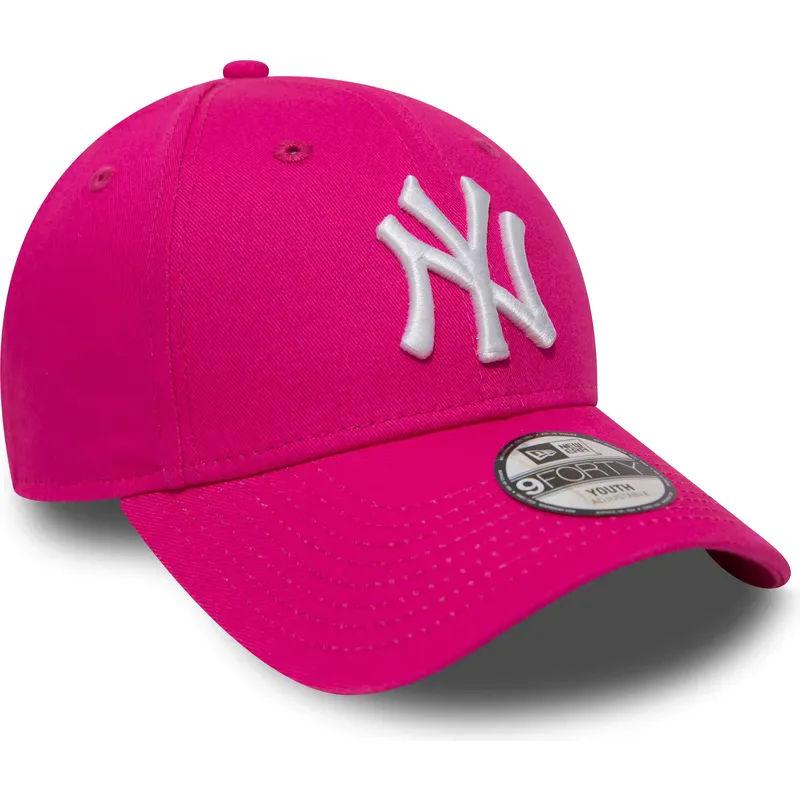 cap-islenkta-pink-adjustable-strap-vaikams-9forty-essential-new-york-yankees-mlb-new-era