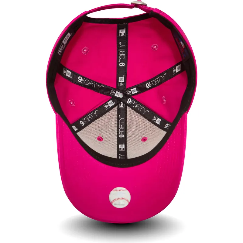 cap-islenkta-pink-adjustable-strap-vaikams-9forty-essential-new-york-yankees-mlb-new-era
