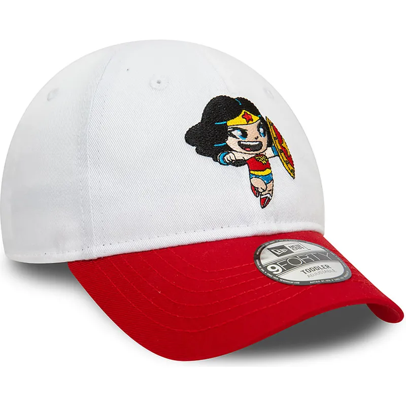 kepure-islenkta-raudona-reguliuojamas-vaikams-9forty-wonder-woman-dc-comics-hero-new-era