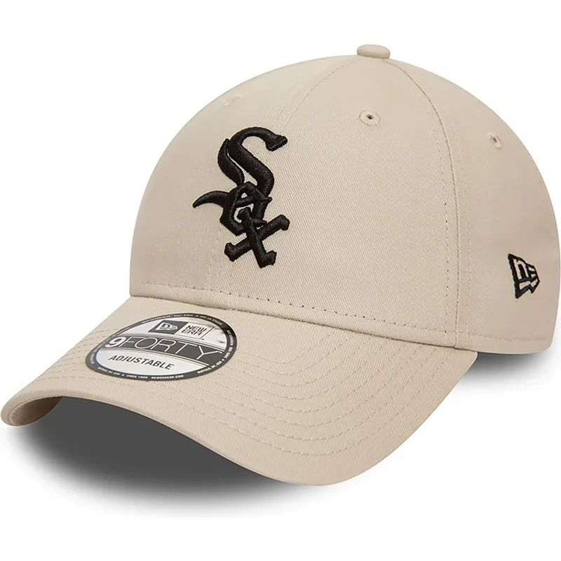 bezowa-zakrzywiona-czapka-regulowana-9forty-league-essential-chicago-white-sox-mlb-od-new-era
