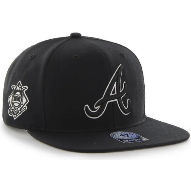 kepure-plokscia-juoda-snapback-atlanta-braves-mlb-47-brand kepure-plokscia-juoda-snapback-atlanta-braves-mlb-47-brand