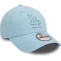 jasnoniebieska-regulowana-czapka-z-zakrzywionym-daszkiem-z-jasnoniebieskim-logo-9forty-league-essential-los-angeles-dodgers-mlb-