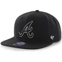 kepure-plokscia-juoda-snapback-atlanta-braves-mlb-47-brand
