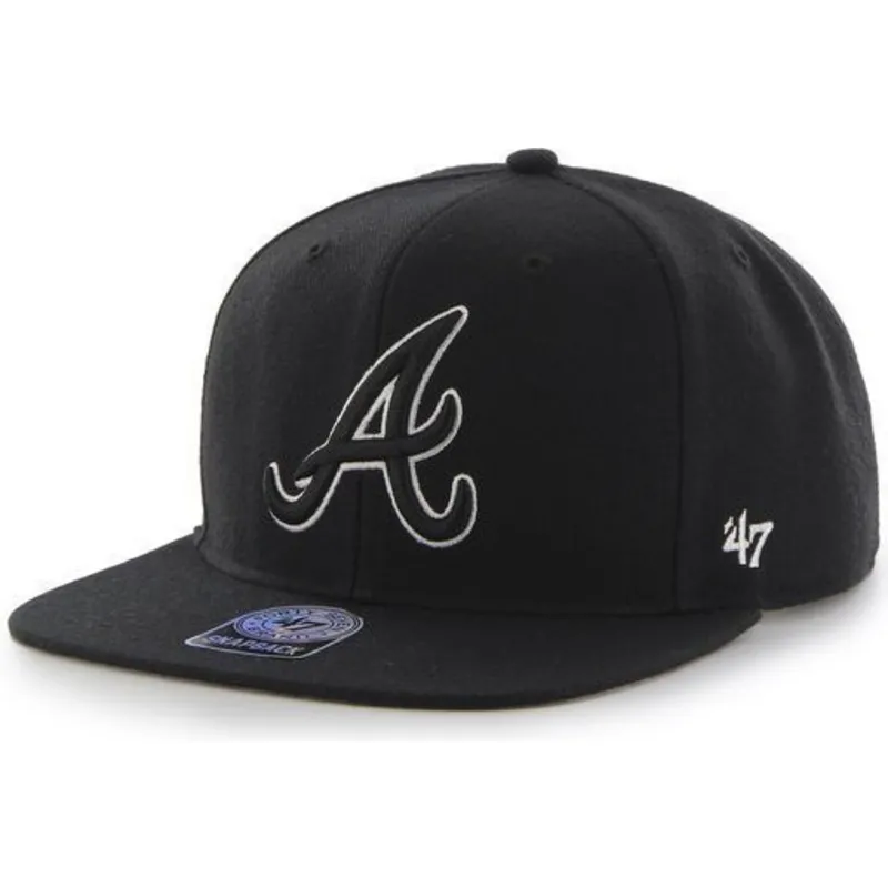 kepure-plokscia-juoda-snapback-atlanta-braves-mlb-47-brand kepure-plokscia-juoda-snapback-atlanta-braves-mlb-47-brand