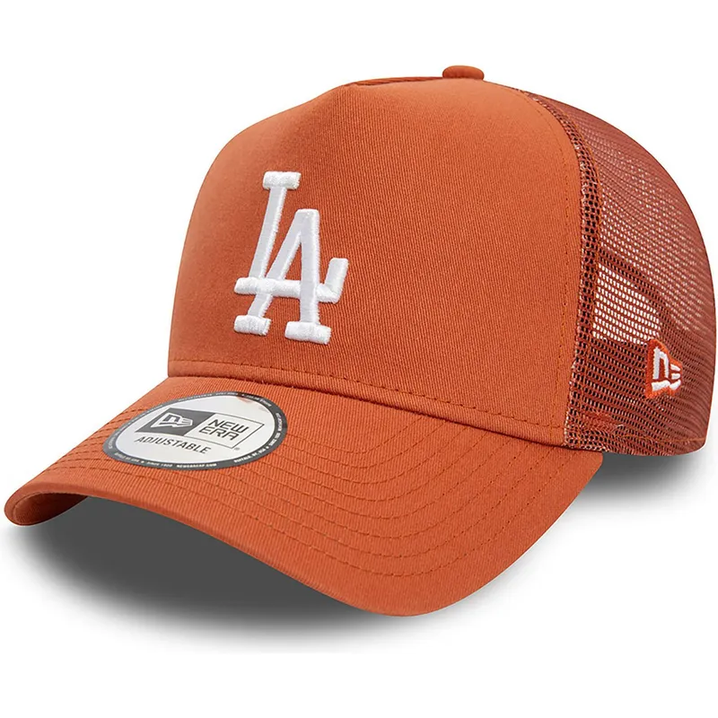 czapka-trucker-brazowa-a-frame-league-essential-los-angeles-dodgers-mlb-new-era
