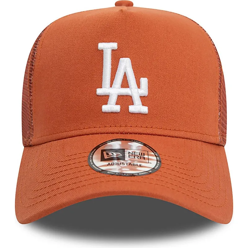 brazowa-czapka-truckerka-a-frame-league-essential-los-angeles-dodgers-mlb-od-new-era