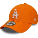 kepure-islenkta-oranzine-reguliuojamas-9forty-league-essential-los-angeles-dodgers-mlb-new-era