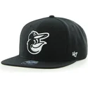 kepure-plokscia-juoda-snapback-mascota-baltimore-orioles-mlb-47-brand