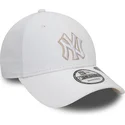 kepure-islenkta-balta-reguliuojamas-9forty-repreve-outline-new-york-yankees-mlb-new-era