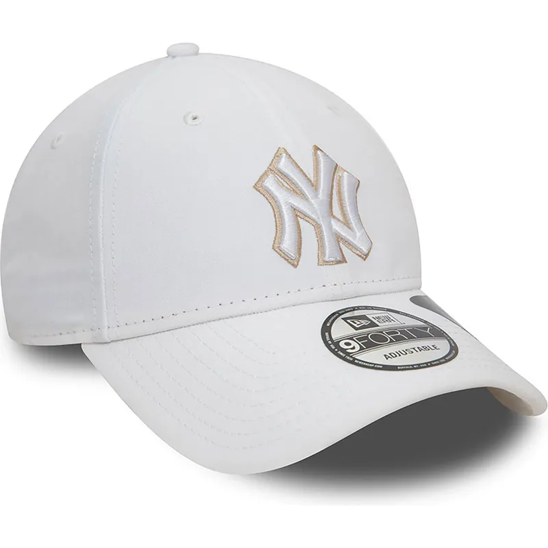 kepure-islenkta-balta-reguliuojamas-9forty-repreve-outline-new-york-yankees-mlb-new-era