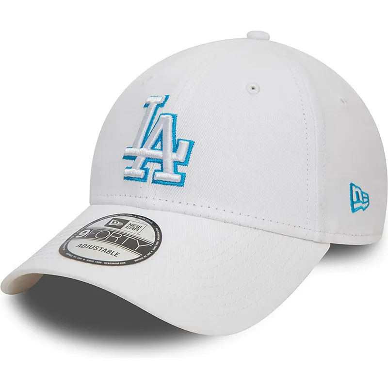 kepure-islenkta-balta-reguliuojamas-9forty-team-outline-los-angeles-dodgers-mlb-new-era