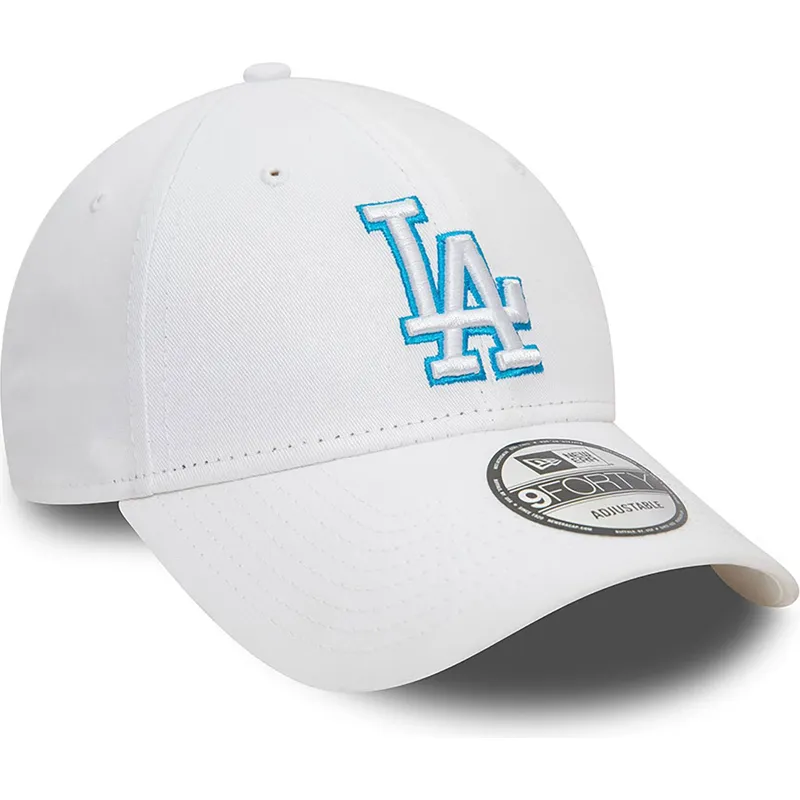 kepure-islenkta-balta-reguliuojamas-9forty-team-outline-los-angeles-dodgers-mlb-new-era