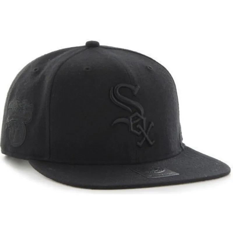 kepure-plokscia-juoda-snapback-chicago-white-sox-mlb-47-brand kepure-plokscia-juoda-snapback-chicago-white-sox-mlb-47-brand