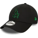kepure-islenkta-juoda-reguliuojamas-9forty-team-outline-los-angeles-dodgers-mlb-new-era