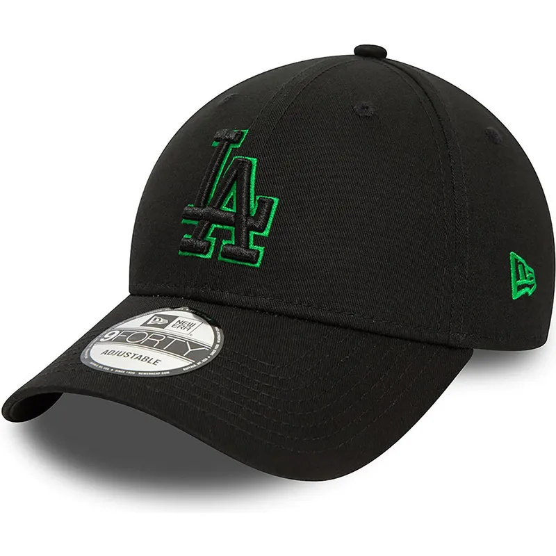 kepure-islenkta-juoda-reguliuojamas-9forty-team-outline-los-angeles-dodgers-mlb-new-era