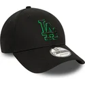 kepure-islenkta-juoda-reguliuojamas-9forty-team-outline-los-angeles-dodgers-mlb-new-era