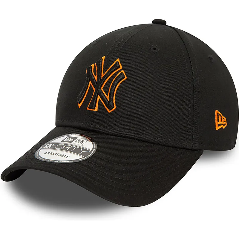 kepure-islenkta-juoda-reguliuojamas-9forty-team-outline-new-york-yankees-mlb-new-era