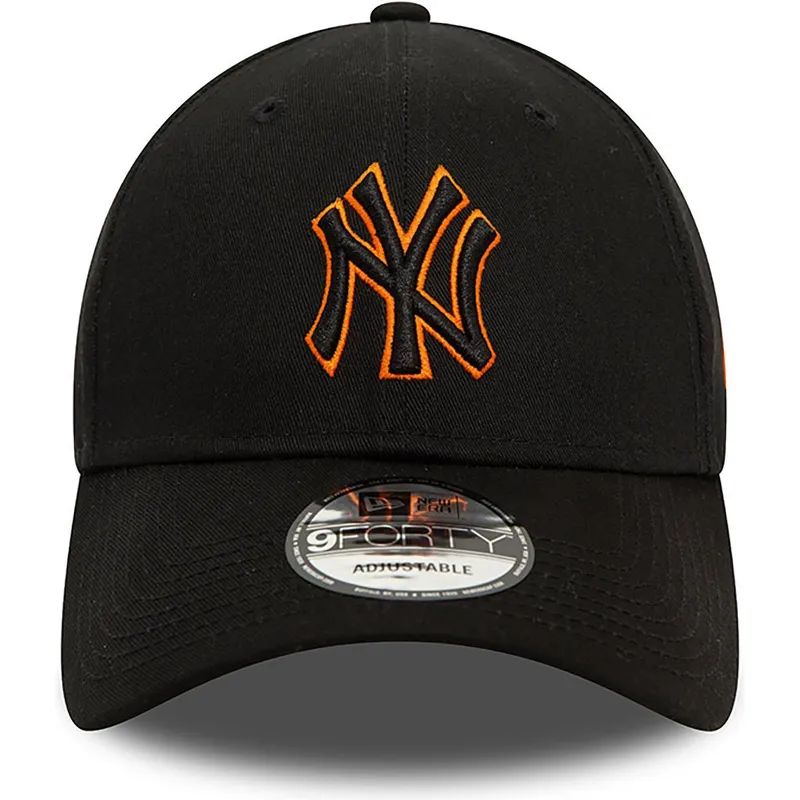 kepure-islenkta-juoda-reguliuojamas-9forty-team-outline-new-york-yankees-mlb-new-era