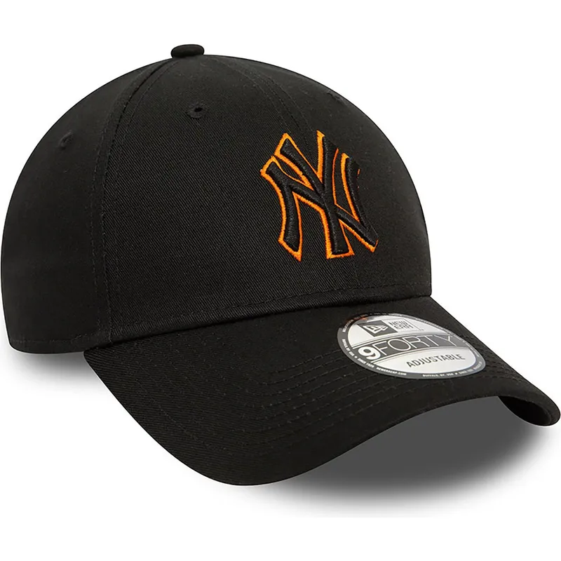 kepure-islenkta-juoda-reguliuojamas-9forty-team-outline-new-york-yankees-mlb-new-era