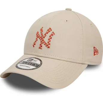 Cap išlenkta beige adjustable strap 9FORTY Seasonal Infill New York Yankees MLB New Era