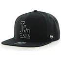 czarna-plaska-czapka-snapback-los-angeles-dodgers-mlb-sure-shot-marki-47-brand