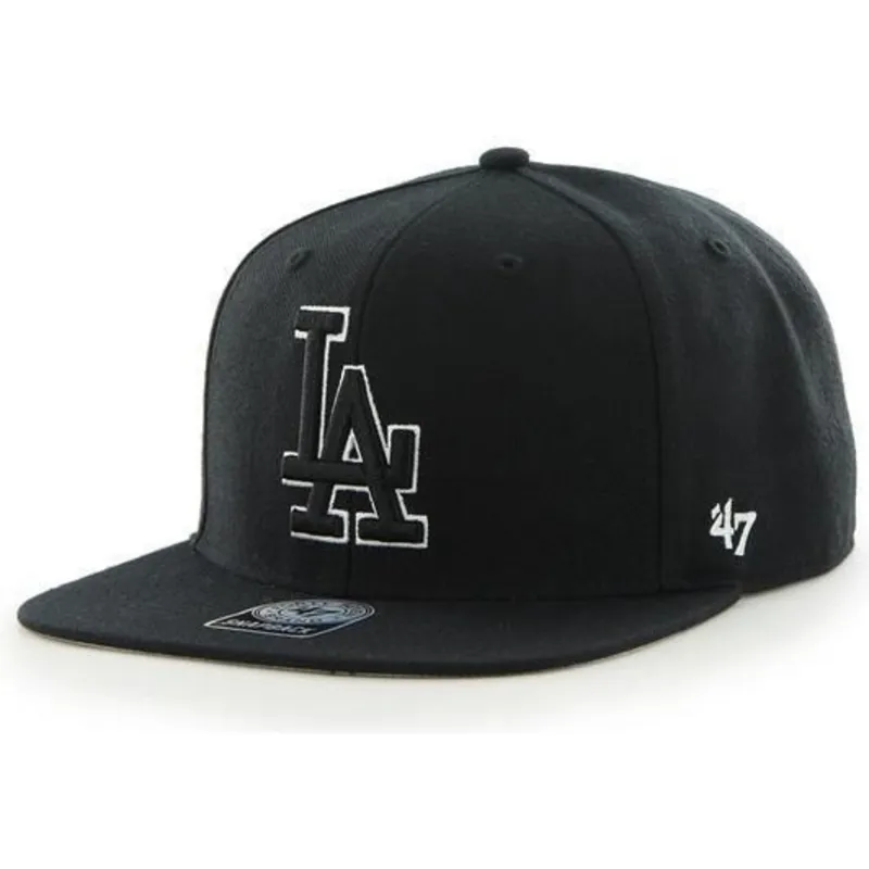 kepure-plokscia-juoda-snapback-los-angeles-dodgers-mlb-47-brand